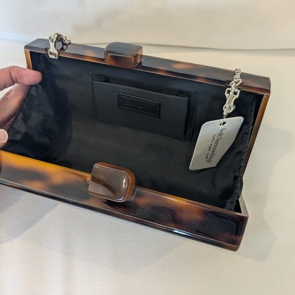 Sea Lily Tortoiseshell Clutch Bag - Picture 4 of 9